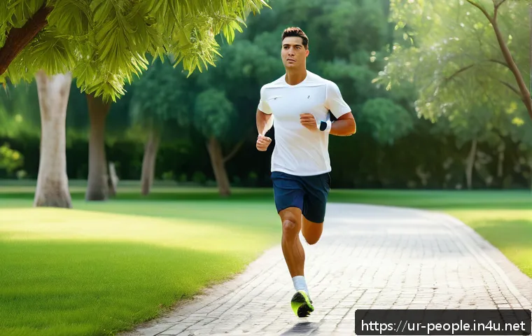 크리스티아누 호날두 건강 관리 - A professional male athlete resembling Cristiano Ronaldo engaging in active recovery exercises by wa...
